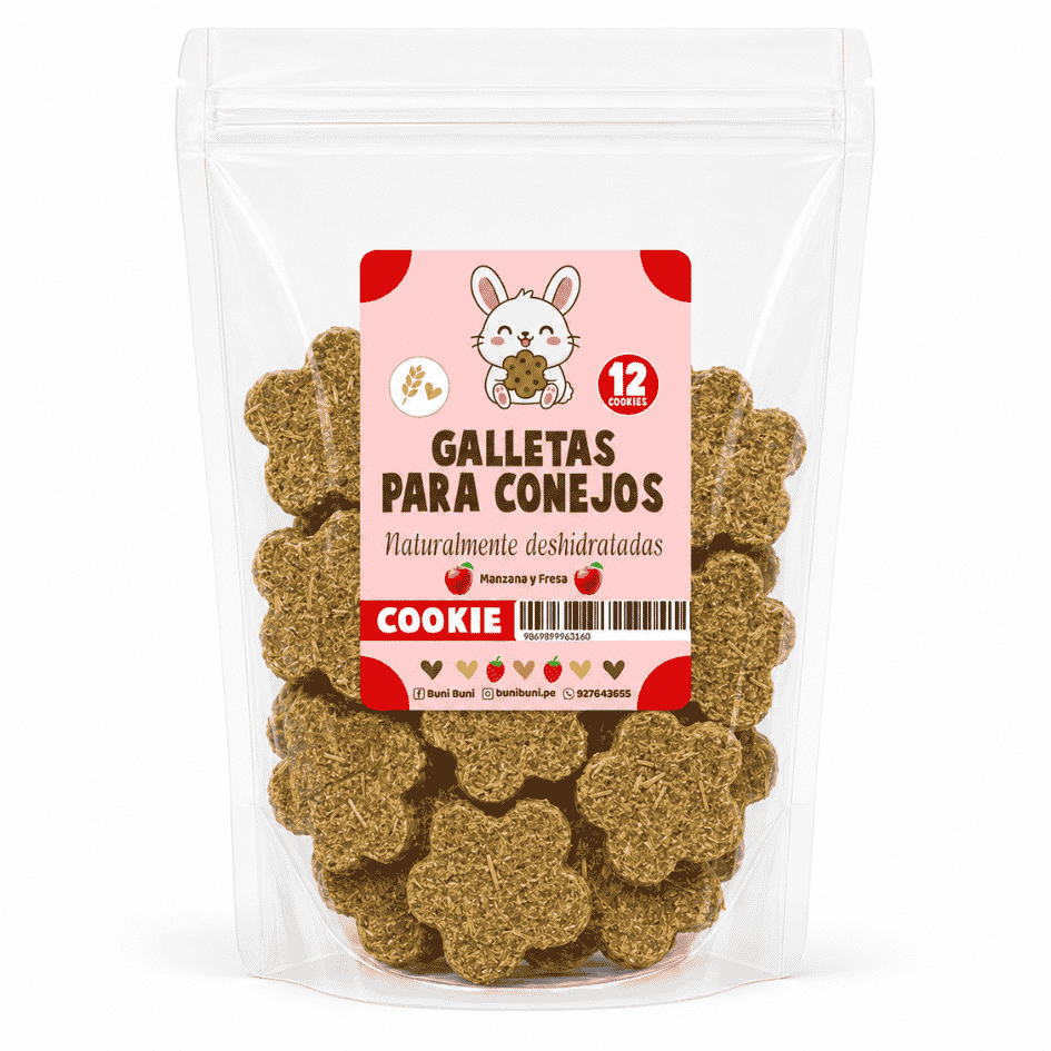 BUNI BUNI GALLETA HENO FRESA Y MANZANA 12 UNIDADES