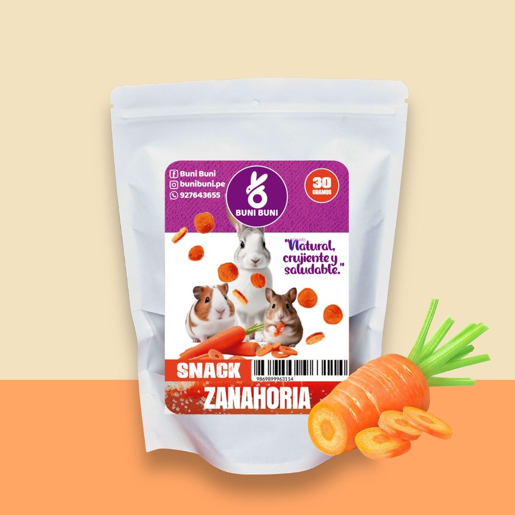 BUNI BUNI SNACKS DE ZANAHORIA 30 G