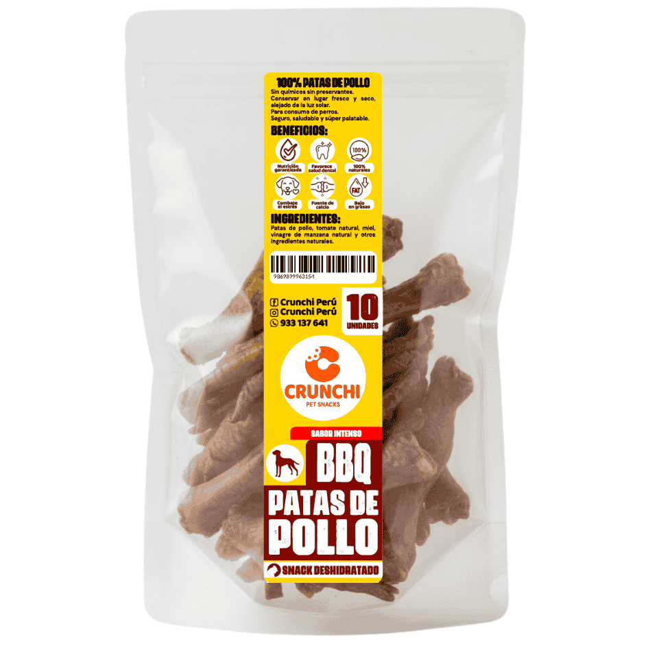 CRUNCHI PATAS DE POLLO BBQ X 10 UNIDADES