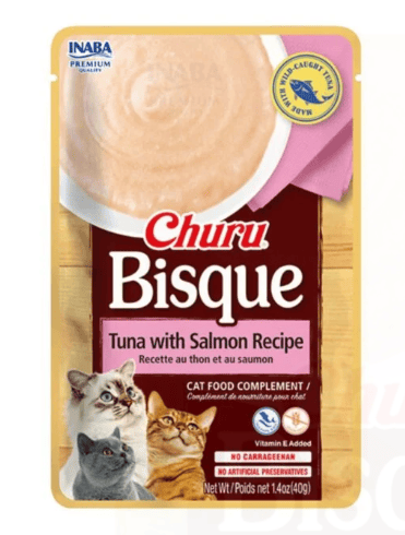 CHURU BISQUE ATÚN Y SALMÓN 40 G