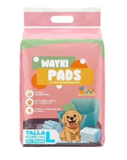 WAYKI PADS CON ADHESIVO TALLA L X 40 UNIDADES