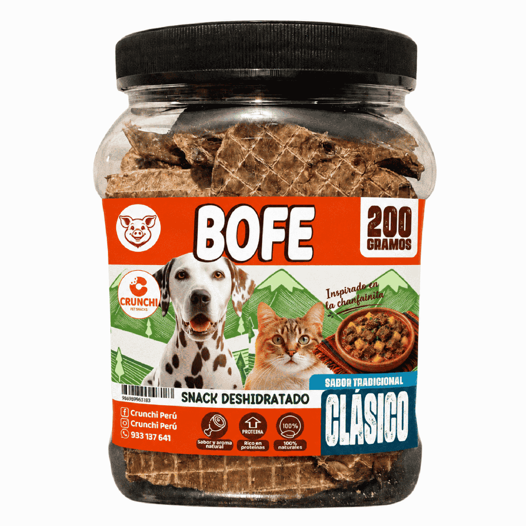 CRUNCHI BOFE DE CERDO FRASCO X 200 G