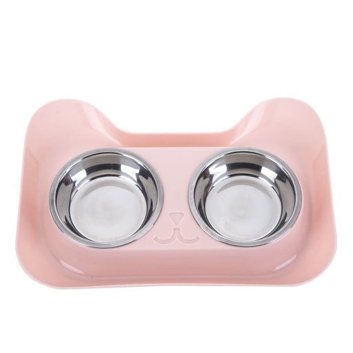 PLATO DOBLE ALUMINIO SILUETA GATO PLASTICO