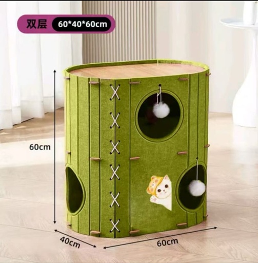 CAMA/RASCADOR PARA GATOS 2 NIVELES 