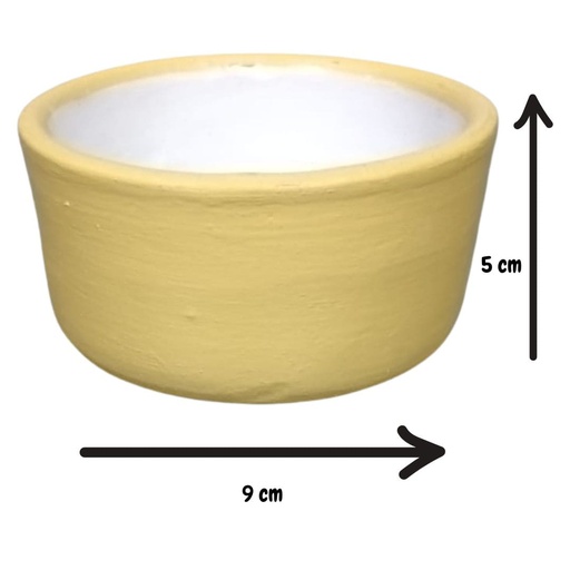 PLATO DE CERÁMICA A COLOR MEDIANO 9*5CM