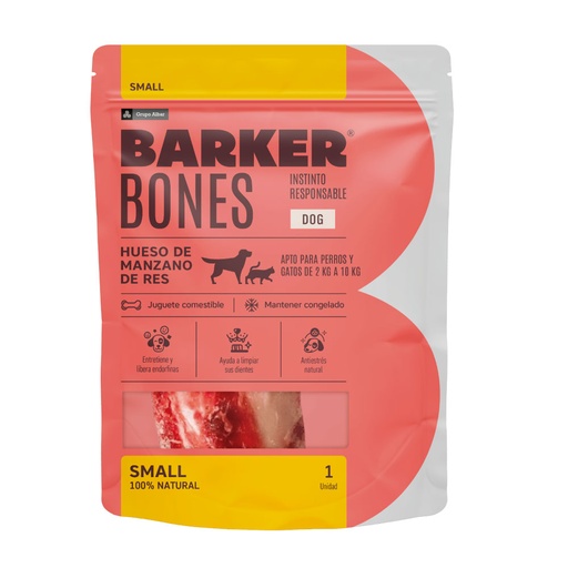 BARKER BONES HUESO MANZANO 2 - 10 KG