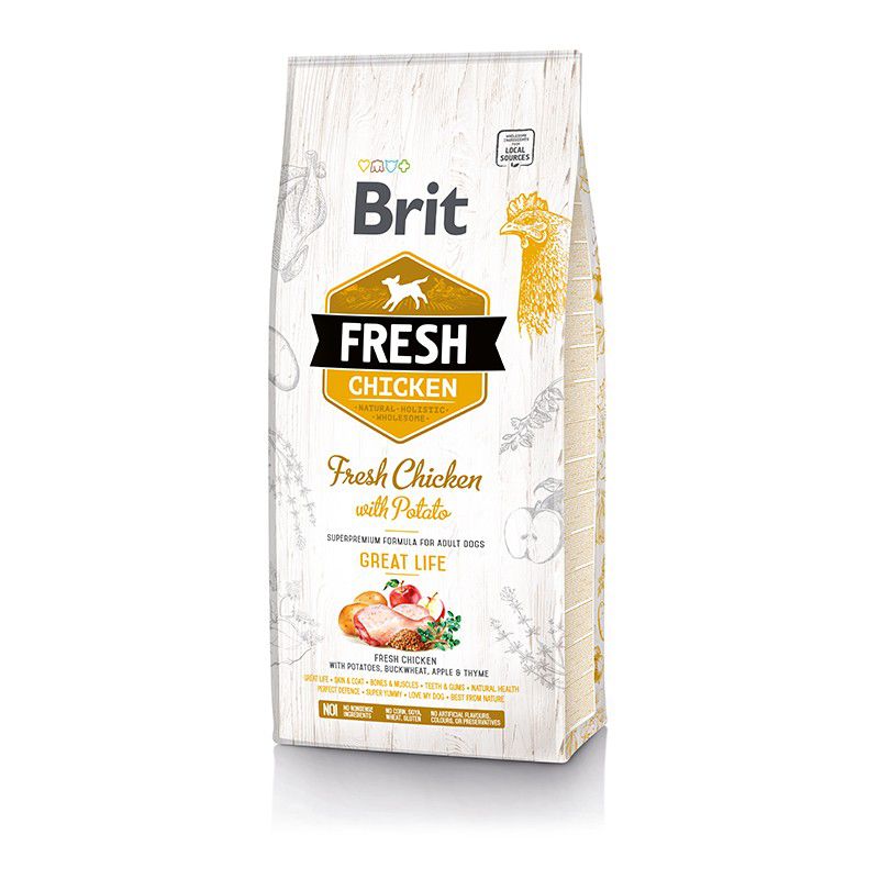 BRIT FRESH ADULT CHICKEN WITH POTATO GREAT LIFE 12 KG