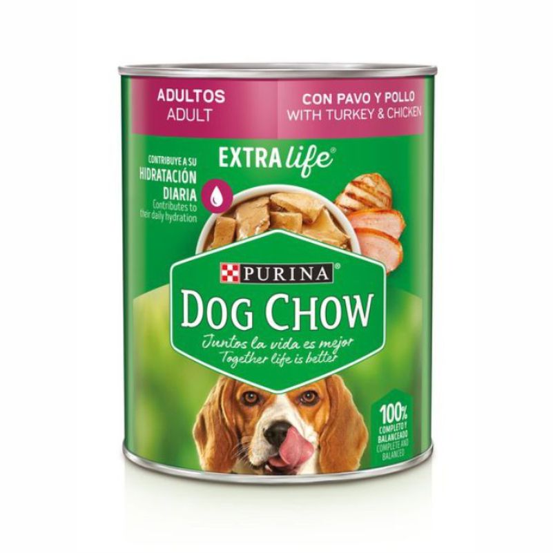 DOG CHOW LATA PAVO Y POLLO 374 G
