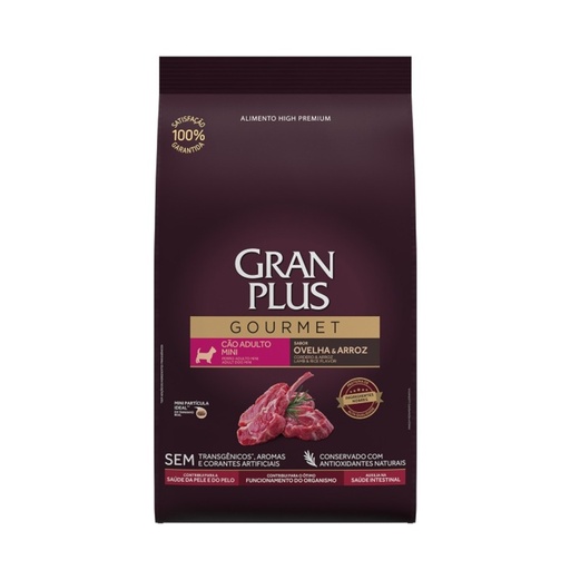 GRAN PLUS GOURMET PERRO MINI CORDERO & ARROZ 10 KG 