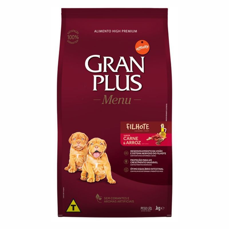 GRAN PLUS PERRO CACHORRO MED/GRA CARNE & ARROZ 3 KG