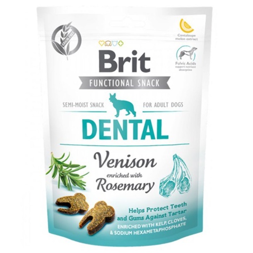 BRIT CARE DOG FUNCTIONAL SNACK DENTAL VENISON 150 G