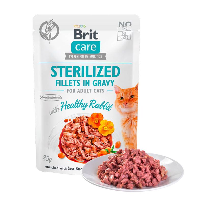 BRIT CARE CAT POUCH RABBIT 85 G