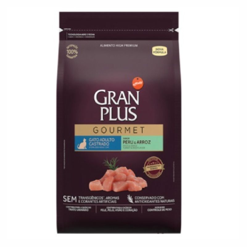 GRAN PLUS GATO CASTRADO PAVO & ARROZ X 1 KG