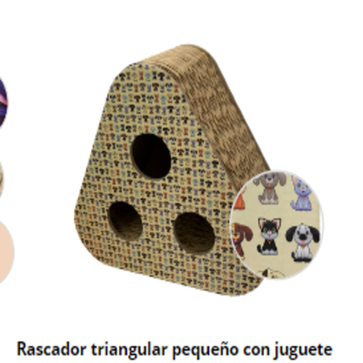 ACCECAN RASCADOR TRIANGULAR CON JUGUETE CS-1108