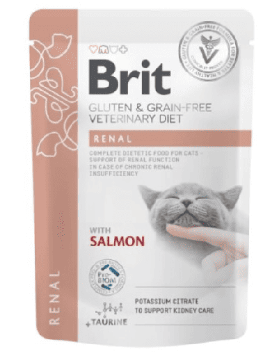 BRIT MEDICADO GATO POUCH FILLETES RENAL 85 G