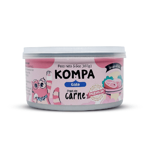 KOMPA LATA PATÉ CARNE 160 G