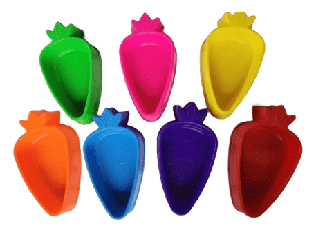 PLATO DE PLÁSTICO PARA CONEJO MODELO ZANAHORIA