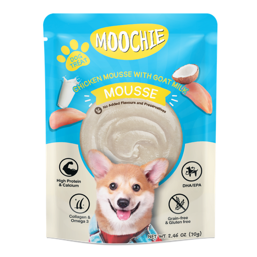 MOOCHIE DOG POUCH - MOUSSE CHICKEN WITH GOAT MILK 70 G 