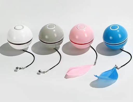JUGUETE ESFERA CON LUCES DE COLORES Y PLUMAS