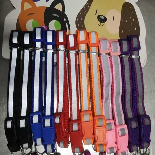 COLLAR NYLON CINTA REFLECTIVA 