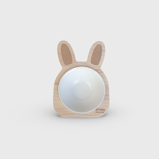 PLATO DE MADERA MODELO CONEJITO 18*24*6CM