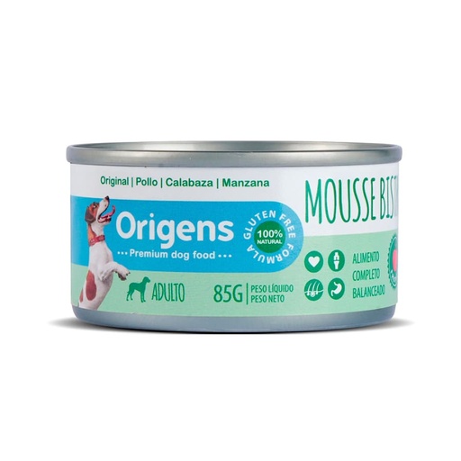 ORIGENS PERRO ADULTO POLLO, CALABAZA Y MANZANA 85 G