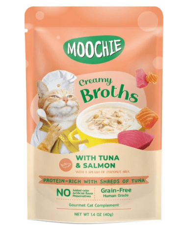 MOOCHIE CALDO CREMOSO ATUN Y SALMON 40 G  