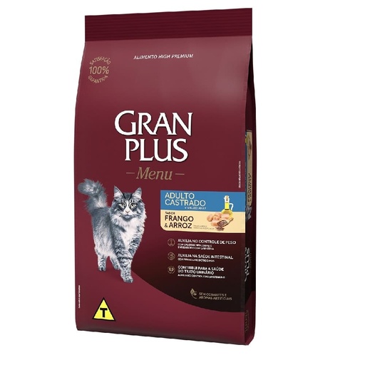 GRAN PLUS GATO CASTRADO GOURMET POLLO Y SALMÓN 1 KG