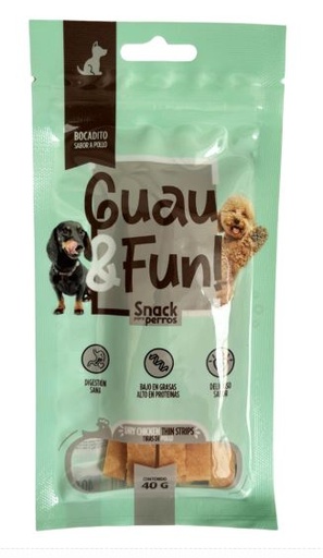 GUAU&FUN TIRAS DE POLLO 40 G