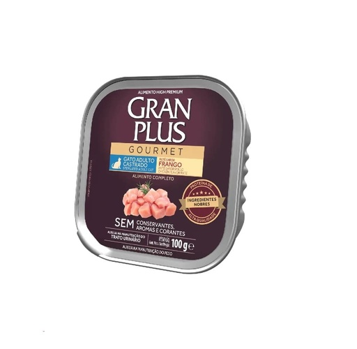 GRAN PLUS LATA GATO CASTRADO POLLO 100 G